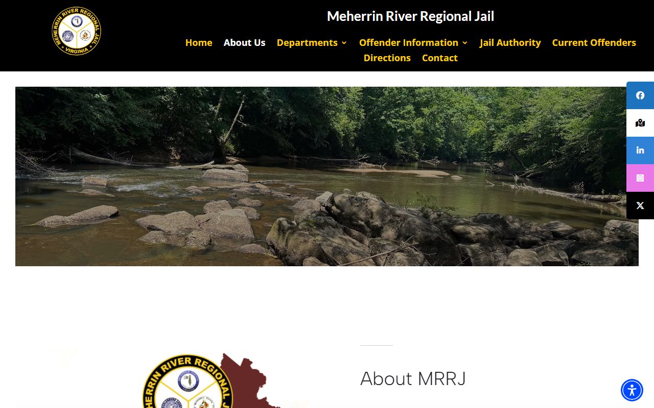 Meherrin River Regional Jail Alberta Main Facility overview for Dinwiddie County inmate records